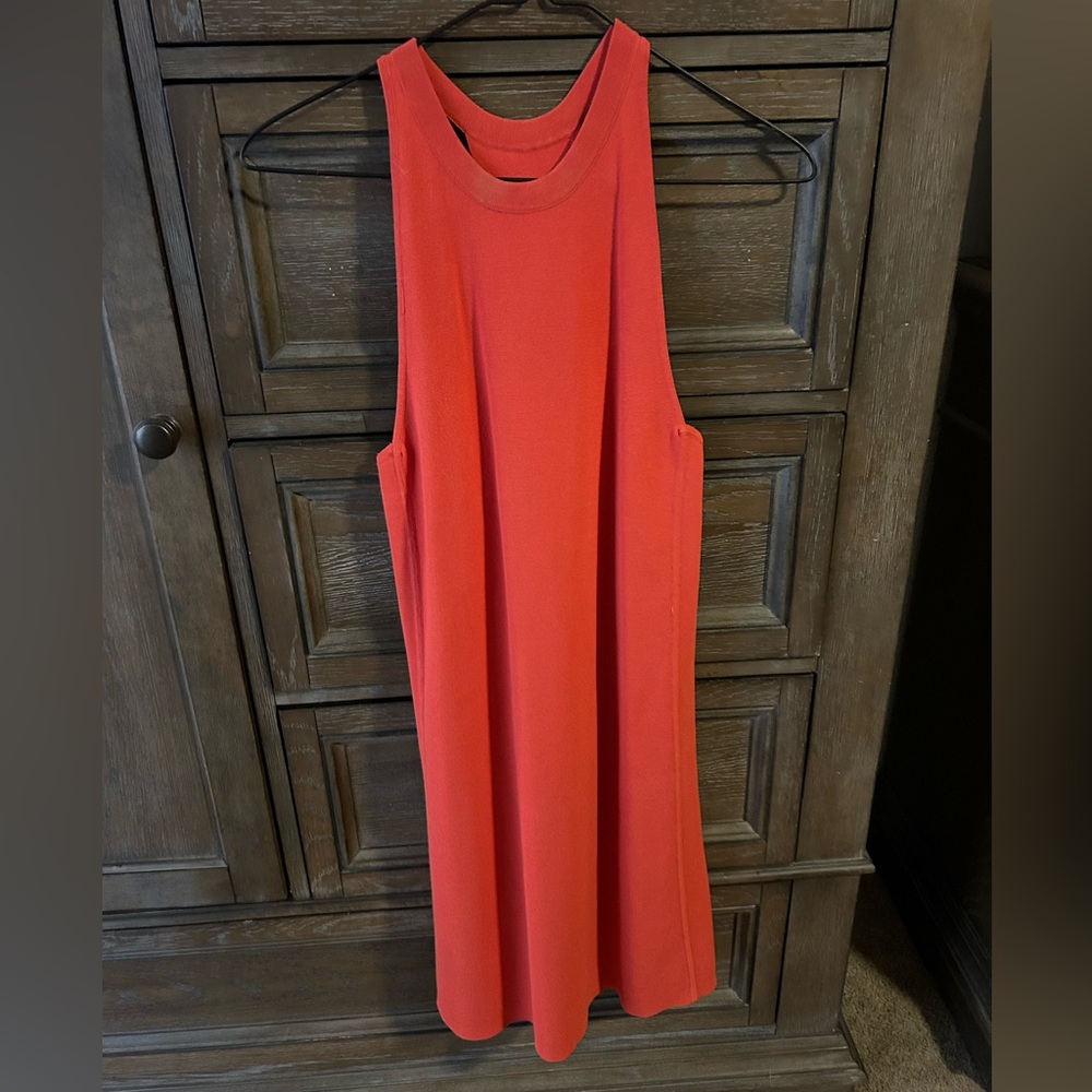 Theory Wellra flame cross back dress